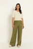 Wide leg broek met matte twillstructuur