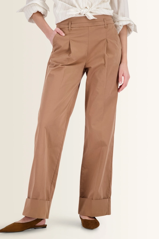 Wide leg broek met plooien Monari