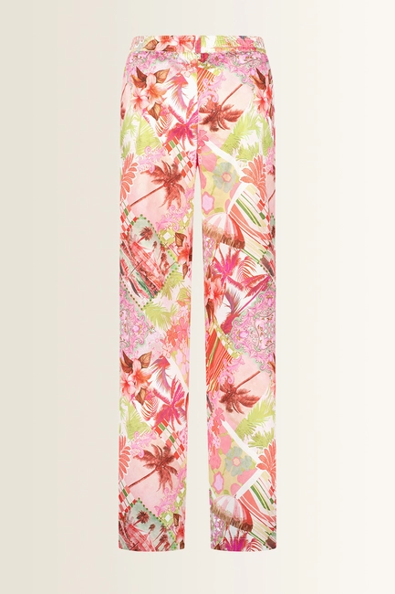 Wide leg broek met tropische print FERGIE10 Gardeur