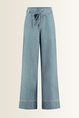 Wide leg broek strikceintuur
