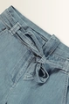 Wide leg broek strikceintuur