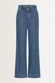 Wide leg jeans met koordsluiting