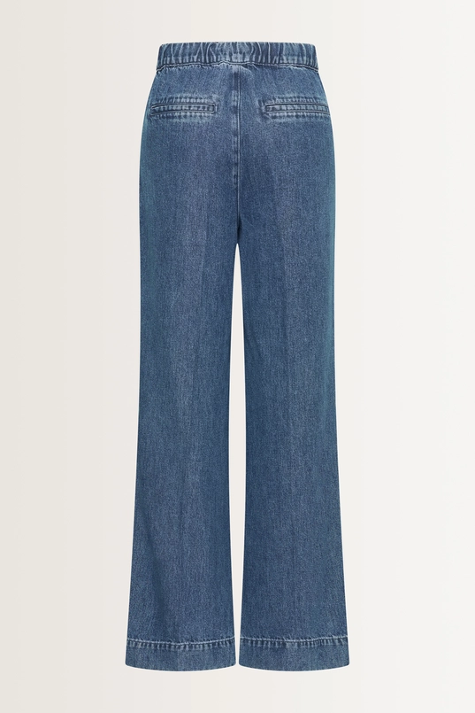 Wide leg jeans met koordsluiting