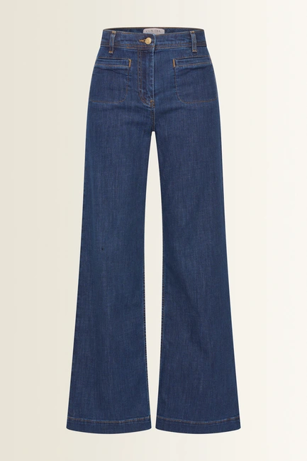 Wide-leg jeans met opgestikte zakken