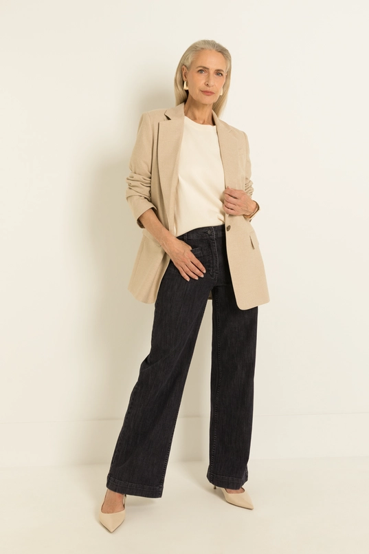 Wide-leg jeans met opgestikte zakken