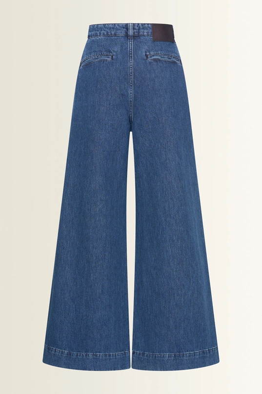 Wide-leg jeans met opgestikte zakken