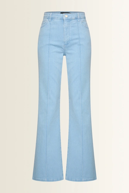 Wide leg jeans met pintuck Flo