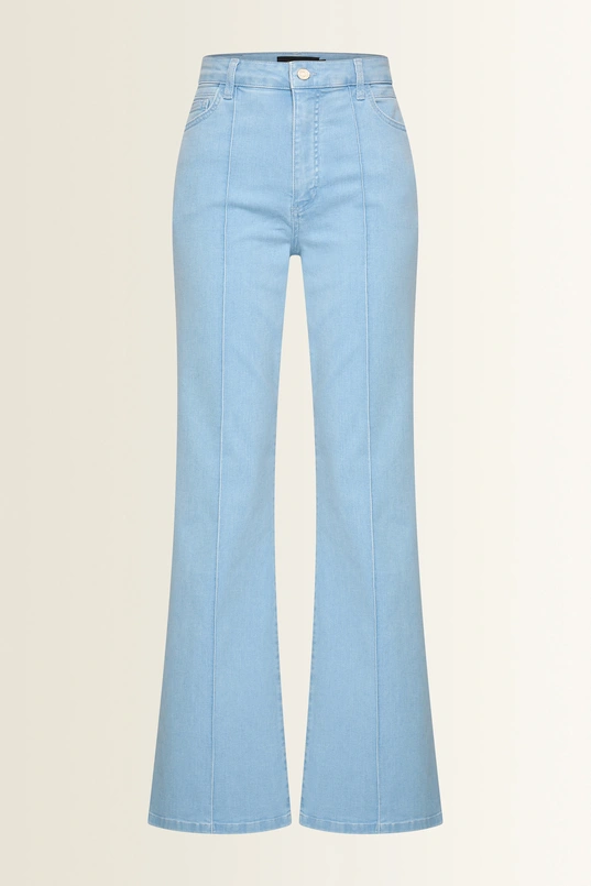 Wide leg jeans met pintuck Flo