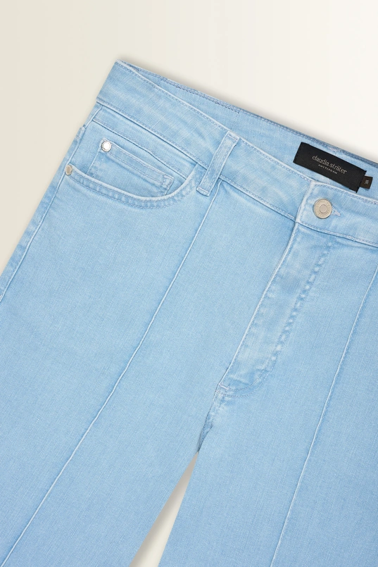 Wide leg jeans met pintuck Flo