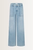 Wide leg jeans opgestikte zakken Alek Cambio