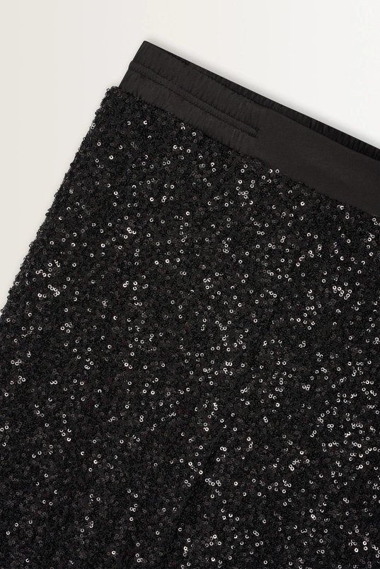 Wide leg paillettenbroek