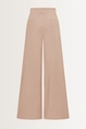 Wide leg pantalon buckle-riem