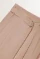 Wide leg pantalon buckle-riem