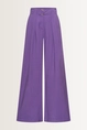 Wide leg pantalon buckle-riem