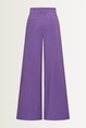 Wide leg pantalon buckle-riem