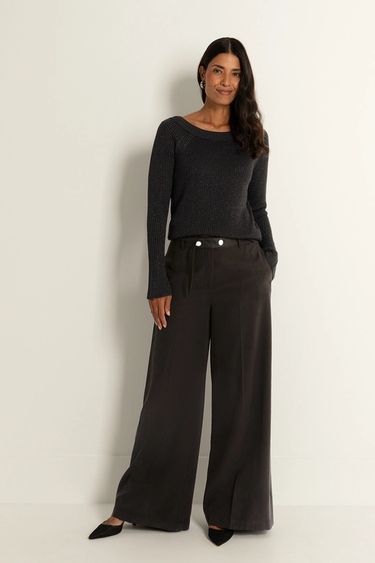 Wide-leg pantalon met ceintuur