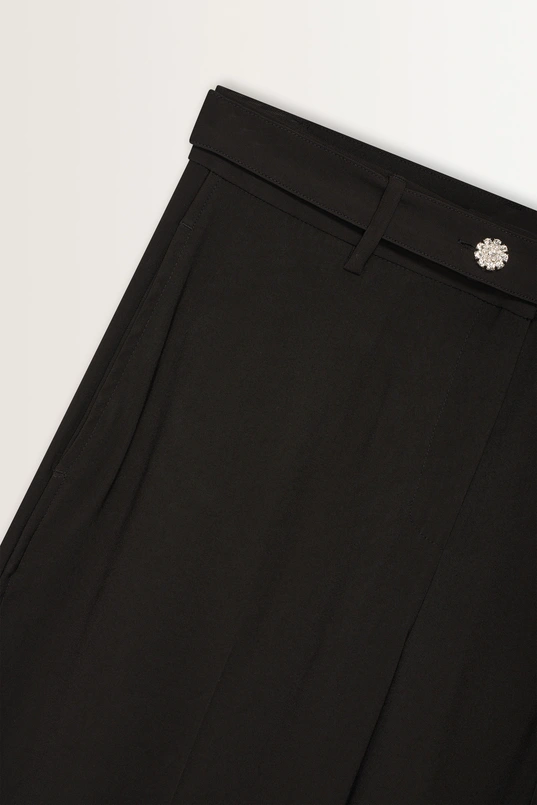 Wide-leg pantalon met ceintuur