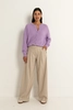 Wide leg pantalon met omgeslagen zoom
