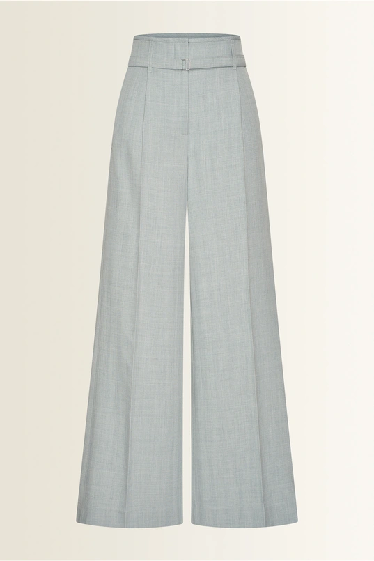 Wide leg pantalon met subtiele lurexweefsel