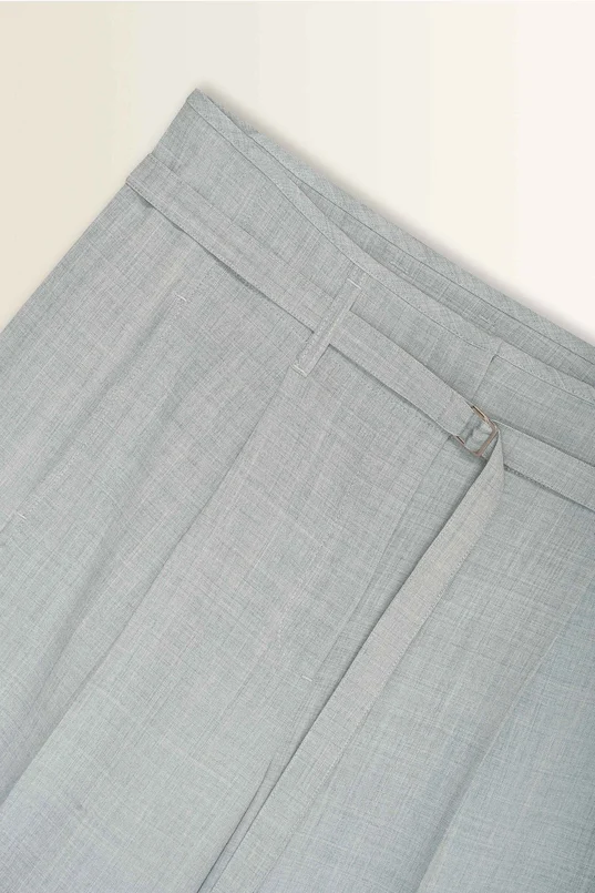Wide leg pantalon met subtiele lurexweefsel