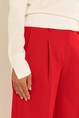 Wide-leg pantalon met zijbies