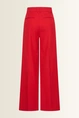 Wide-leg pantalon met zijbies
