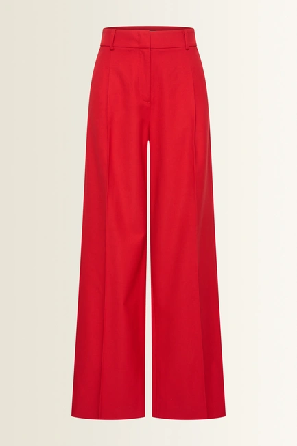 Wide-leg pantalon met zijbies