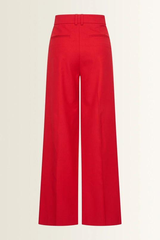 Wide-leg pantalon met zijbies