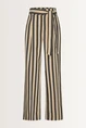 Wide leg streepdessin broek