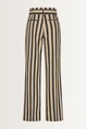 Wide leg streepdessin broek