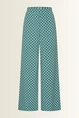 Wide leg travel broek met print
