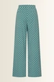 Wide leg travel broek met print