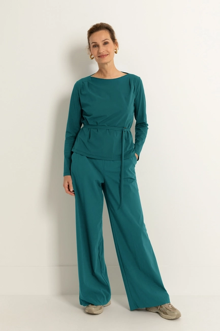 Wide leg travel broek