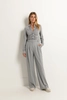 Wijde bandplooi pantalon