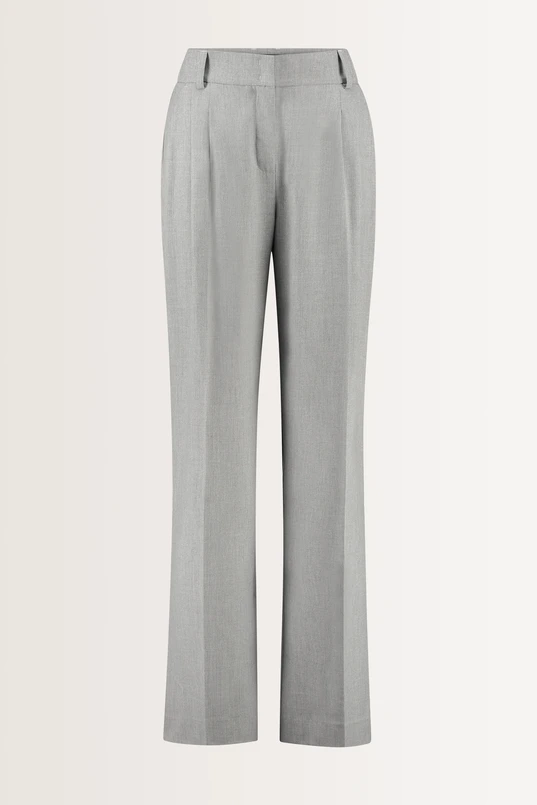 Wijde bandplooi pantalon