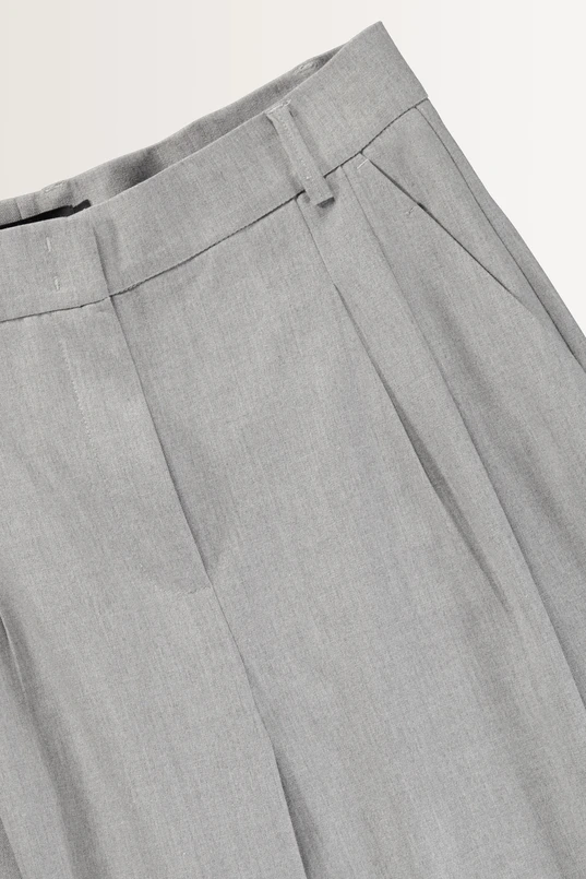 Wijde bandplooi pantalon