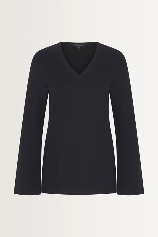 Wijde blouse met V-hals
