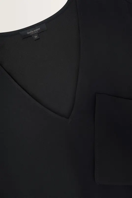 Wijde blouse met V-hals