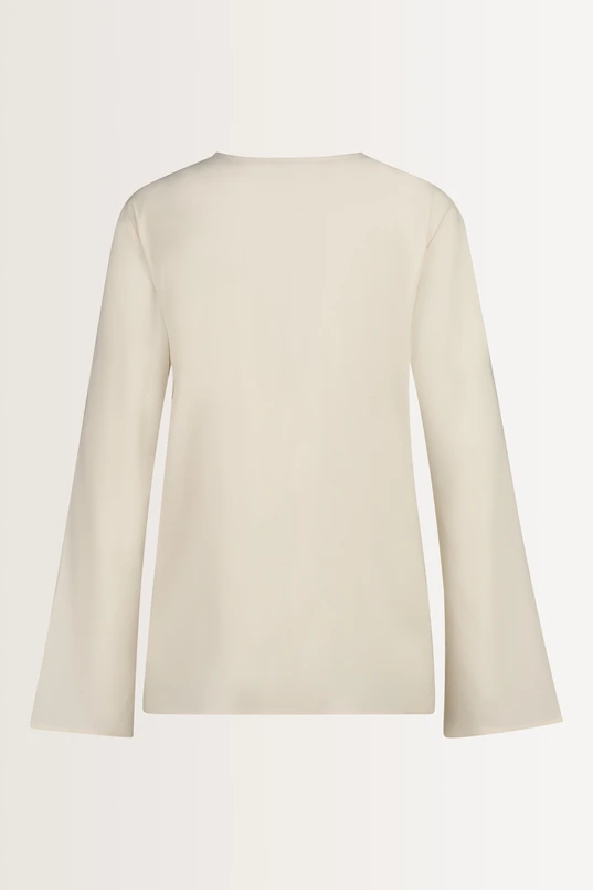 Wijde blouse met V-hals