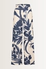 Wijde broek met aquarel bloemenprint