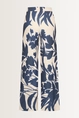 Wijde broek met aquarel bloemenprint