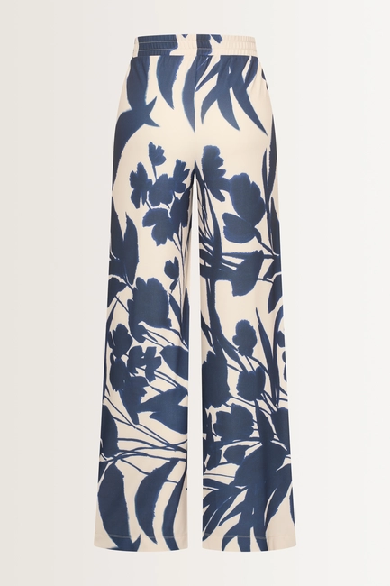Wijde broek met aquarel bloemenprint