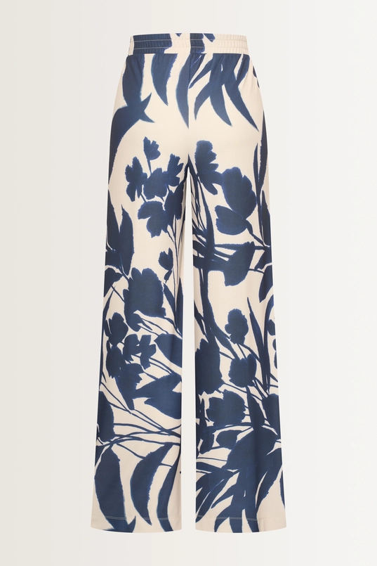 Wijde broek met aquarel bloemenprint