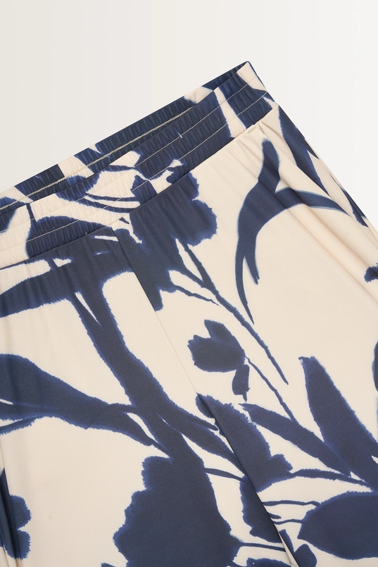 Wijde broek met aquarel bloemenprint