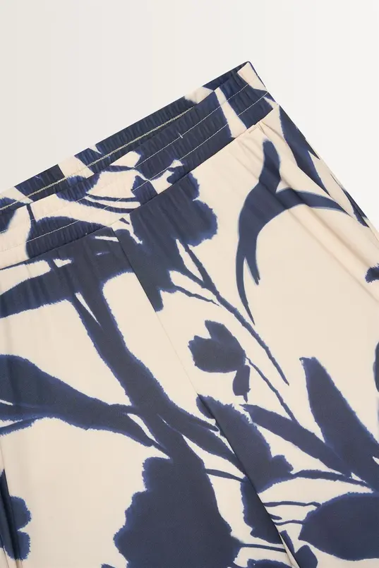 Wijde broek met aquarel bloemenprint