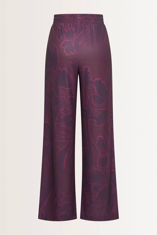 Wijde broek met aquarel bloemenprint