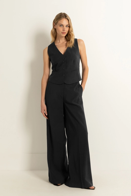 Wijde broek met hoge taille