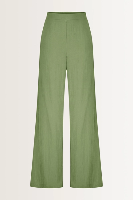 Wijde broek met natuurlijke glans