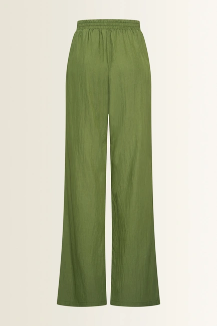 Wijde broek met natuurlijke glans