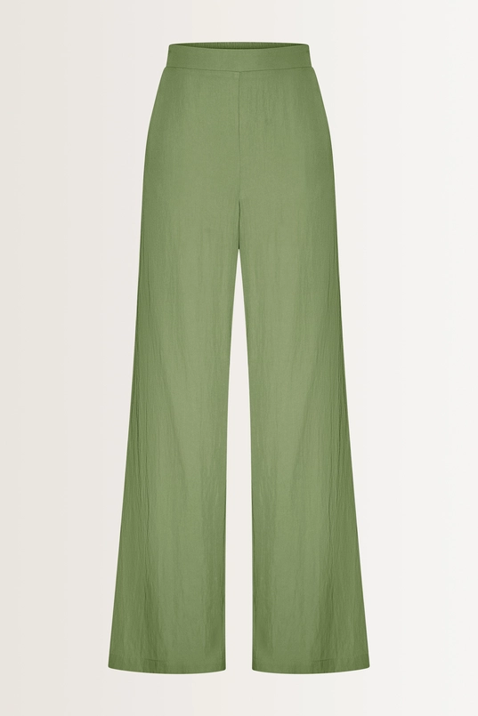 Wijde broek met natuurlijke glans